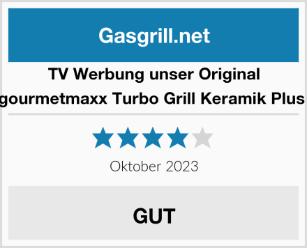 TV Unser Original gourmetmaxx Turbo Grill Keramik Plus  Test