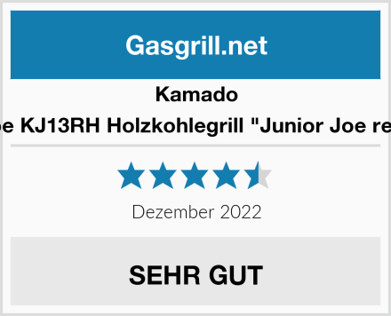 Kamado Joe KJ13RH Holzkohlegrill "Junior Joe red" Test