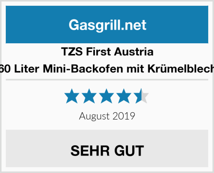 TZS First Austria 60 Liter Mini-Backofen mit Krümelblech Test