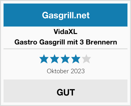 vidaXL Gastro Gasgrill mit 3 Brennern Test