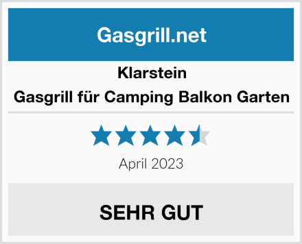 Klarstein Gasgrill für Camping Balkon Garten Test